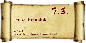 Tresz Benedek névjegykártya