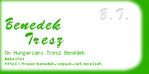 benedek tresz business card